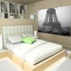 Fototapeta czarna wieża w Paryżu - aranżacja sypialni