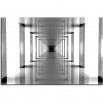 Fototapeta nowoczesny tunel w kolorze czarno białym