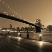 Fototapeta nocny Brooklyn Bridge w sepii