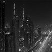 Fototapeta Dubaj w kolorze czarno białym