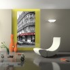 Deracja na wąską ścianę - fototapeta paryska kawiarnia