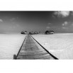 Fototapeta Malediwy w kolorze czarno białym