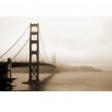 Fototapeta most we mgle w kolorze sepii