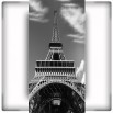 Fototapeta serce Paryża w kolorze czerni i bieli