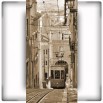 Fototapeta tramwaj Lizbona w kolorze sepii