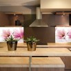 Fototapeta poranek w magnoliach - laminowana między szafki do kuchni