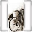 Fototapeta różowy rower - ale w sepii