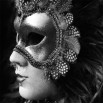 Fototapeta bal maskowy w kolorze czarno białym