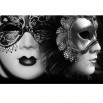 Fototapeta maski karnawałowe w kolorze czarno białym