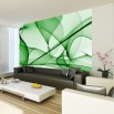 Dekoracja na ścianę do nowoczesnego salonu - ozdoba z zielonymi liniami