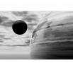 Fototapeta planety 3d czarno biała