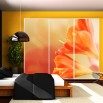 Dekoracja na szafę z fototapetą pomarańczowa lilia