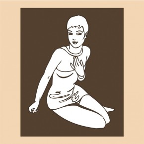 Siedząca kobieta | grafika
