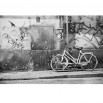 Fototapeta mania rowerowania - czarno biała