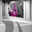 Fototapeta wieża Eiffla różowa w aranżacji przedpokoju