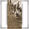 Fototapeta schody do góry w sepii