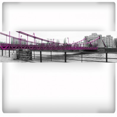 Fototapeta różowy most Grunwaldzki