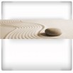 Fototapeta w odcieniach sepii z motywem kamień na piasku