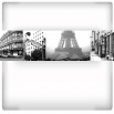 Fototapeta paryski kolaż w kolorze czarno białym