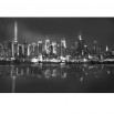 Fototapeta Manhattan nocą w kolorze czarno białym