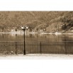 Fototapeta widok na jezioro w sepii