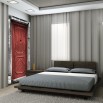 Fototapeta czerwone drzwi na ścianę do sypialni