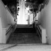 Fototapeta kamienne schody czarno biała